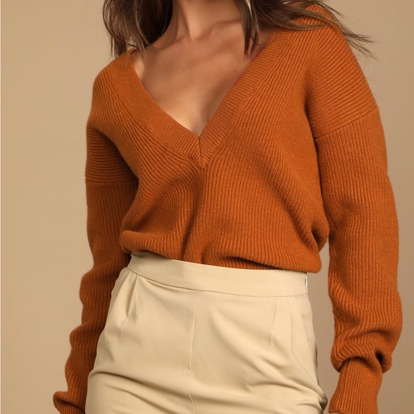 Lulu’s - Rust Brown reversible sweater - Picture 7 of 7